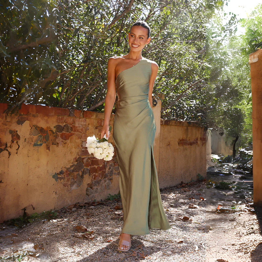 Avenelle | Asymmetrische Eén-Schouder Avondjurk met Satijnen Glans