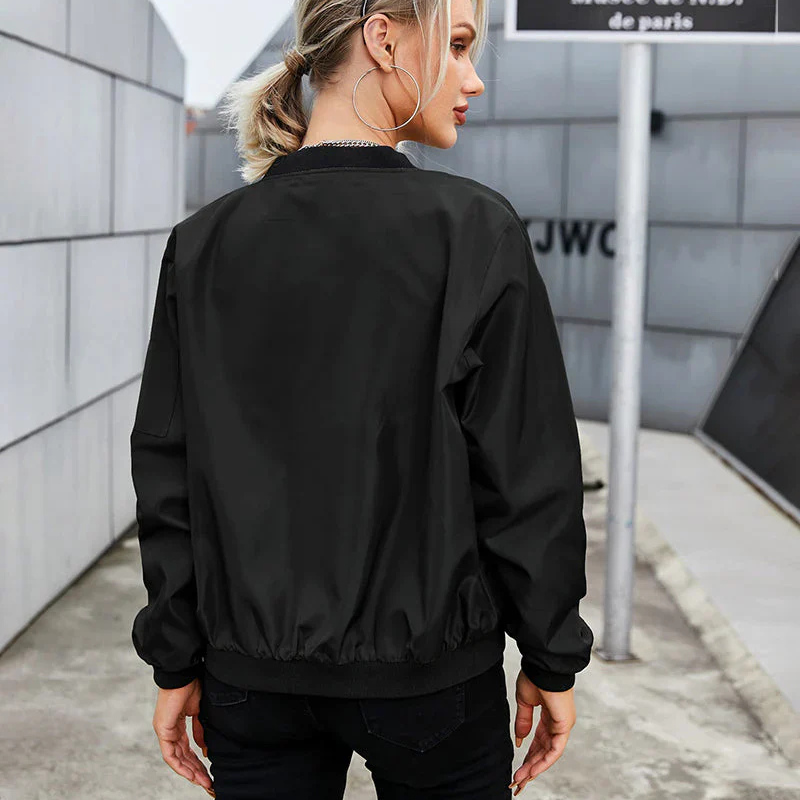Langärmlige Bomberjacke Voor Dames | Rits