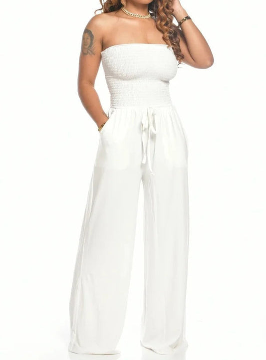 ELODIE – Klassieke Strapless Jumpsuit voor Zomer en Lente