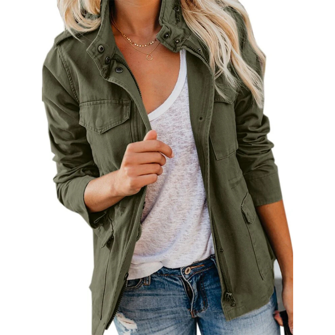 Moderne Chique Jas Voor Dames | Ritssluiting