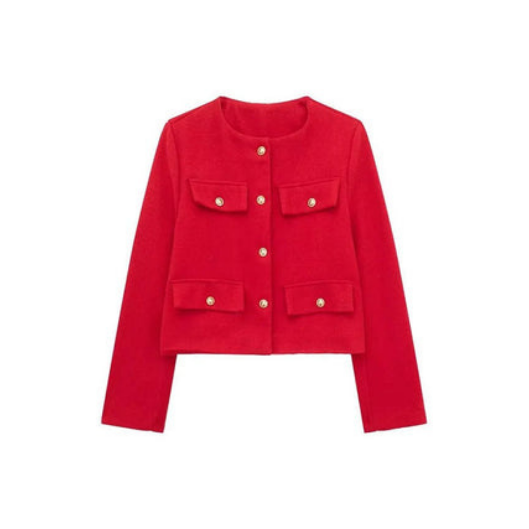 Dames Langarmjacke Vintage | Button Down