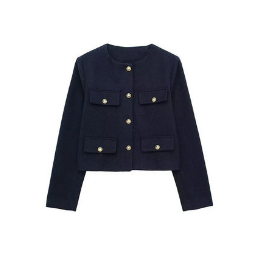 Dames Langarmjacke Vintage | Button Down