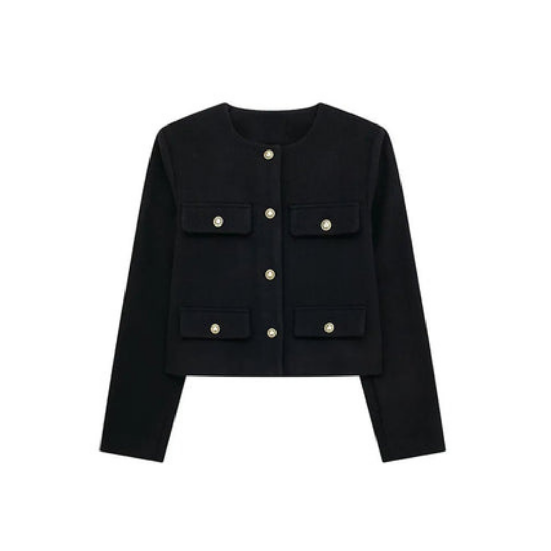 Dames Langarmjacke Vintage | Button Down