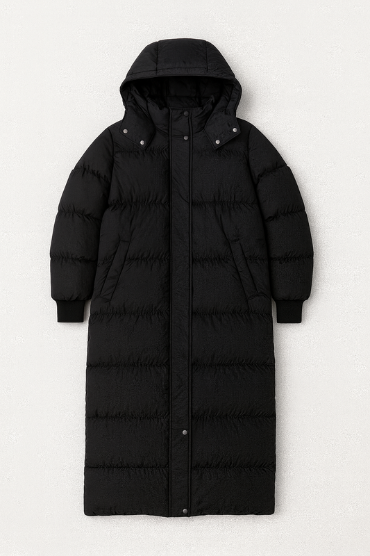 Eline Dames Jas Winter | Gewatteerd, Lange Snit, Hoge Kraag 1