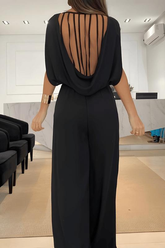 EMELIA | Mouwloze jumpsuit met wijdvallende pijpen