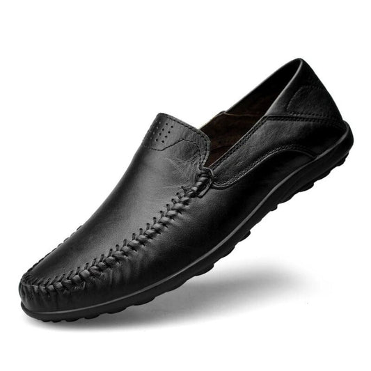 Loren Heren Loafers | Lichtgewicht Zwarte Leer, Casual Comfort 1