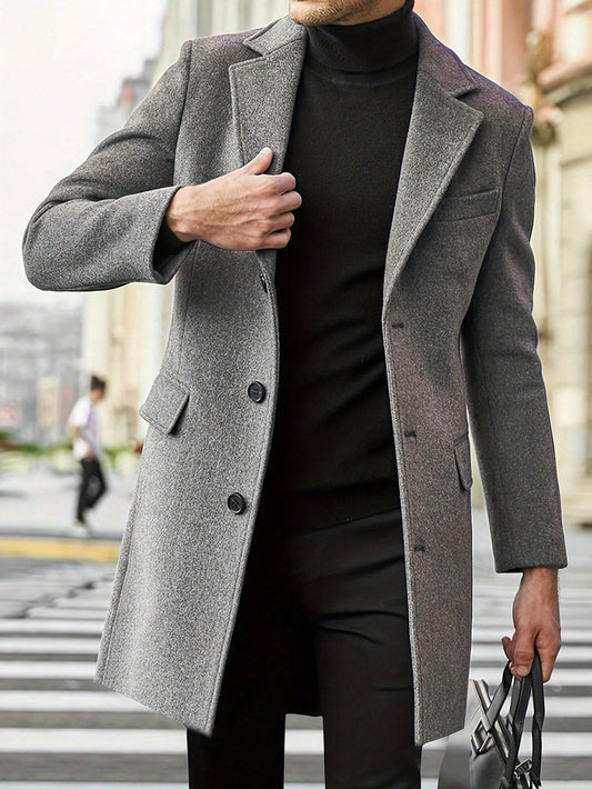 Milan Heren Trenchcoat | Bruin, Ontspannen Pasvorm voor Herfst en Winter 1