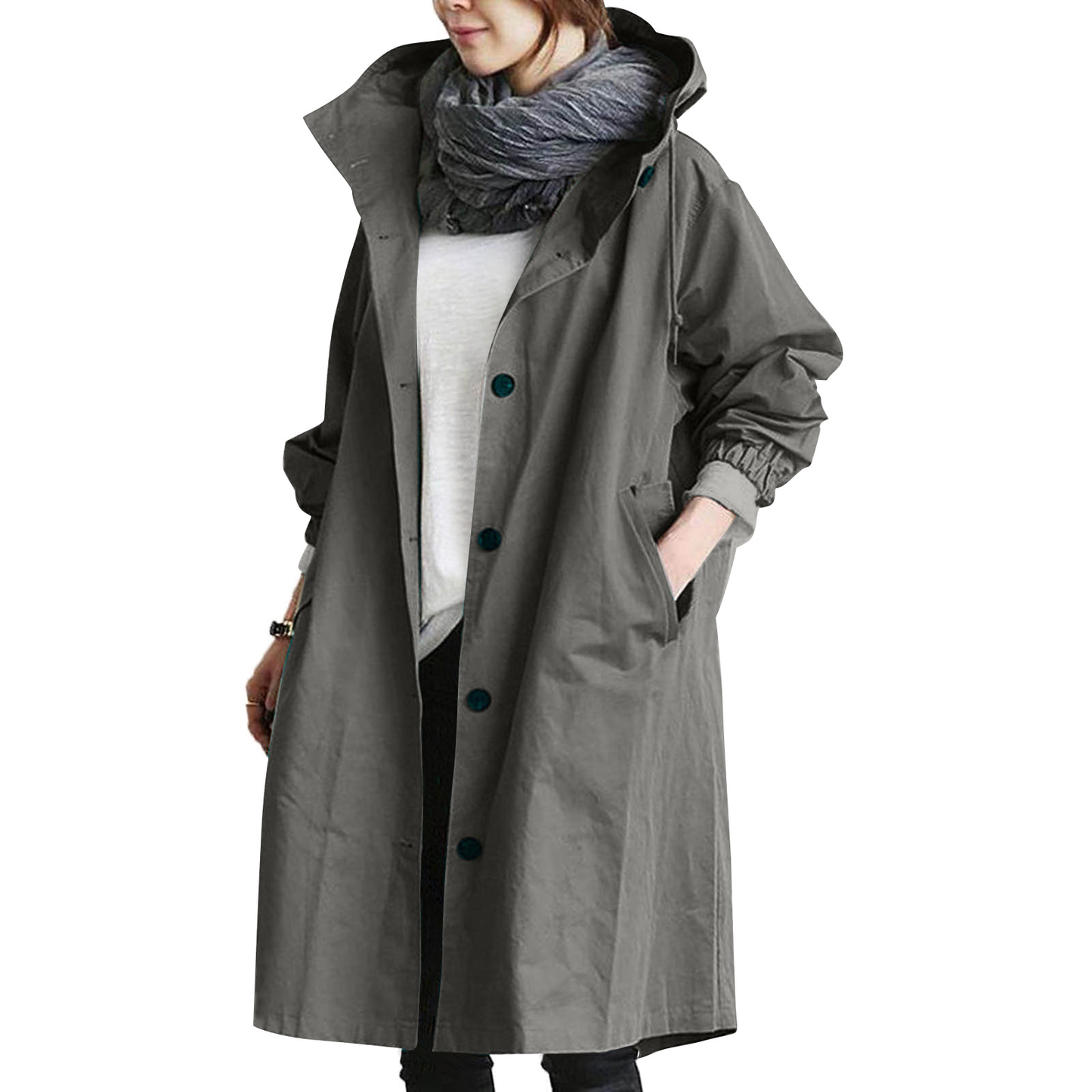 Dames Regenjacke | Met Knopsluiting Voor
