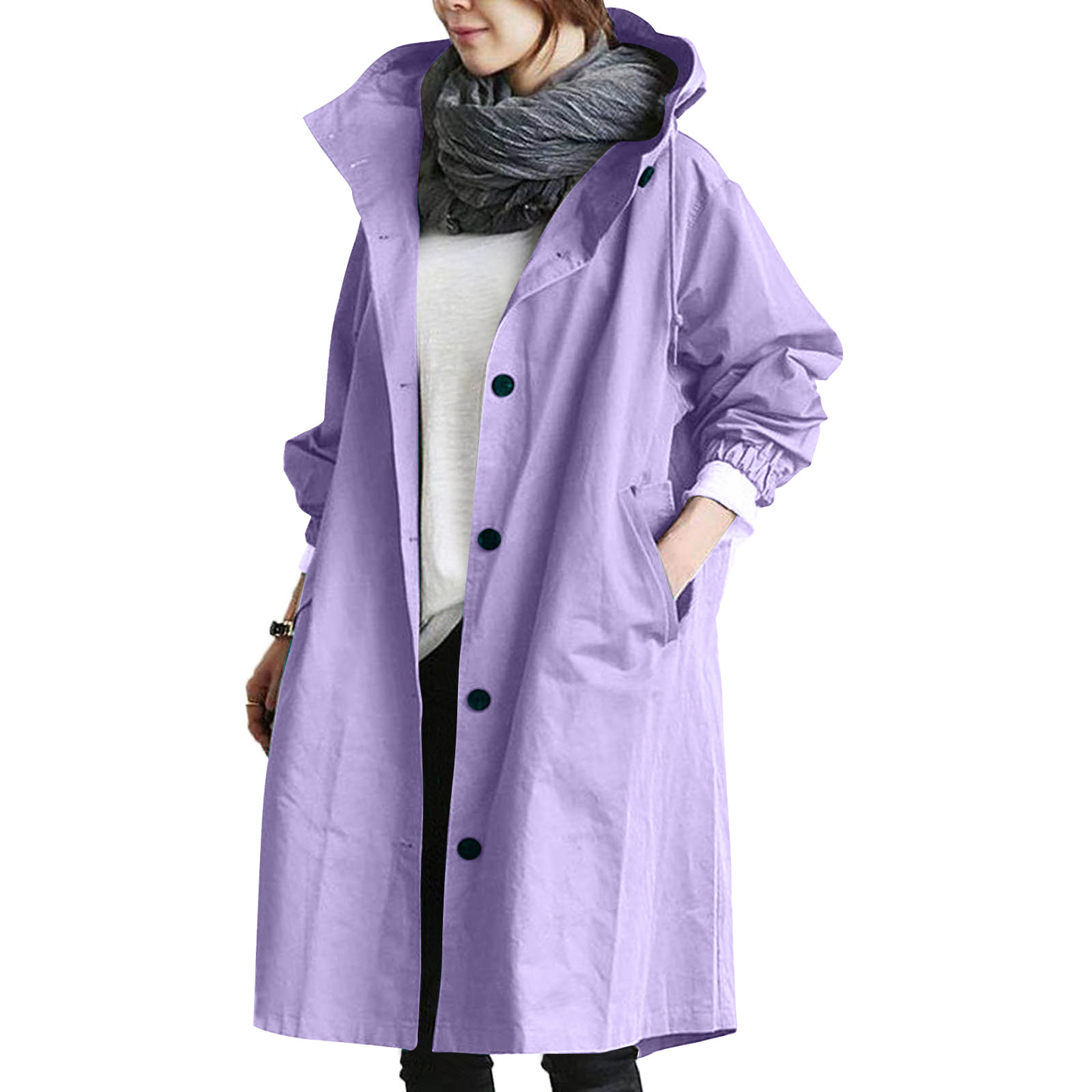 Dames Regenjacke | Met Knopsluiting Voor