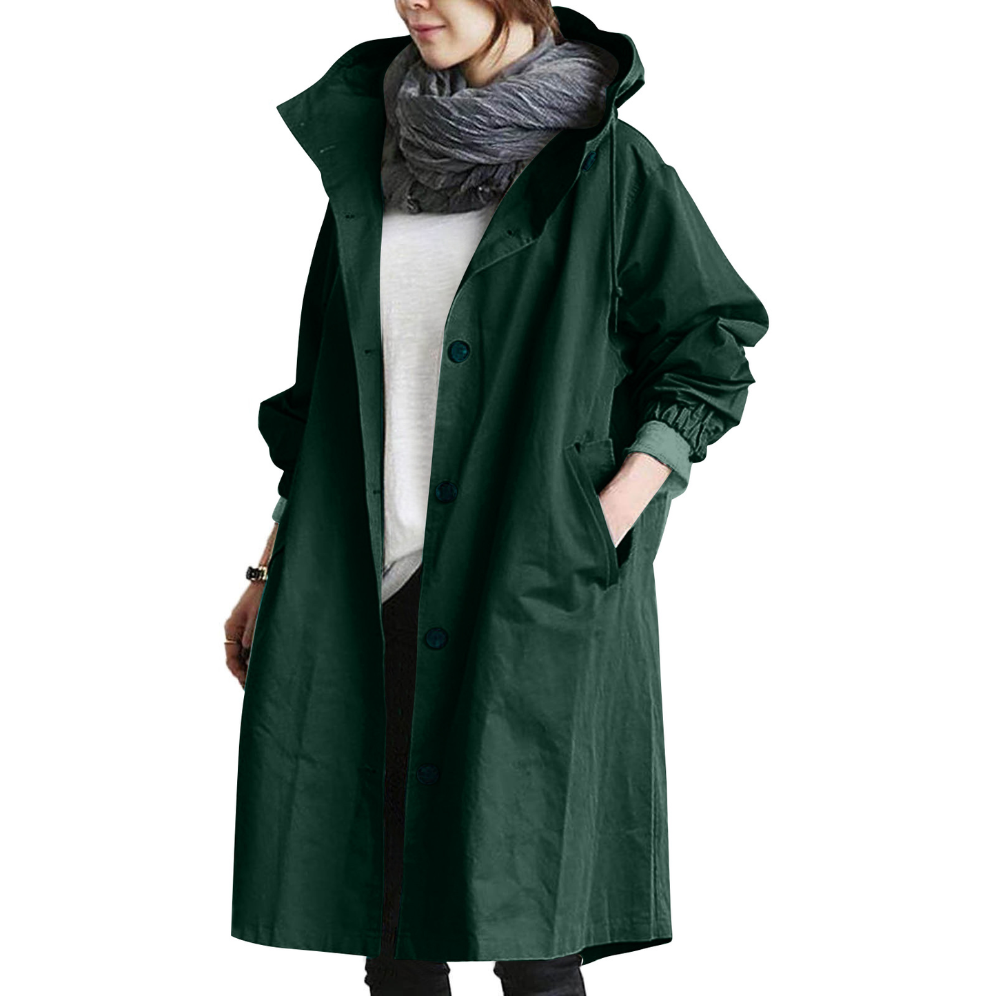 Dames Regenjacke | Met Knopsluiting Voor