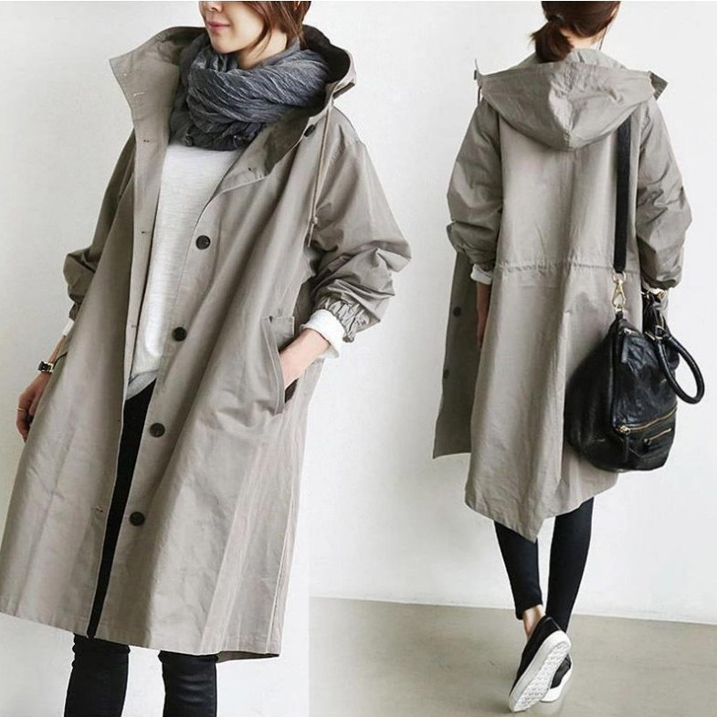 Dames Regenjacke | Met Knopsluiting Voor
