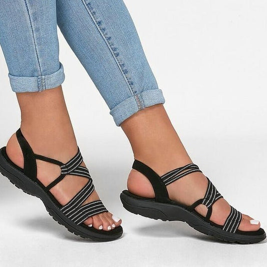 Aluna | Elegante Zomersandalen met Kruisbandontwerp
