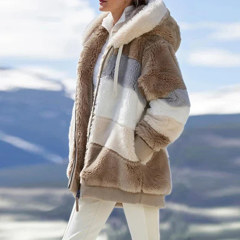 Dames Fleece Jas | Met Capuchon