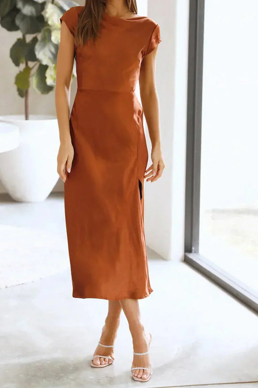 SORAYA | Zijdezachte Bruiloftsjurk met Elegante Glans