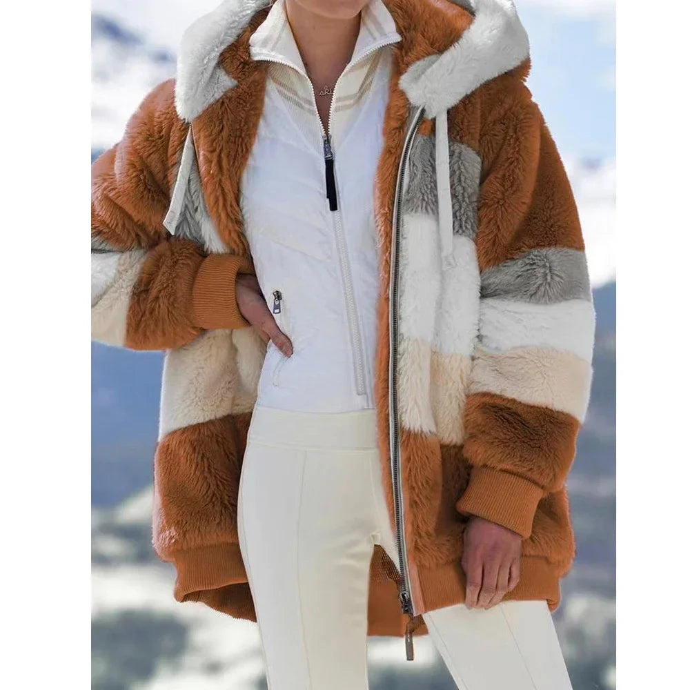 Dames Fleece Jas | Met Capuchon