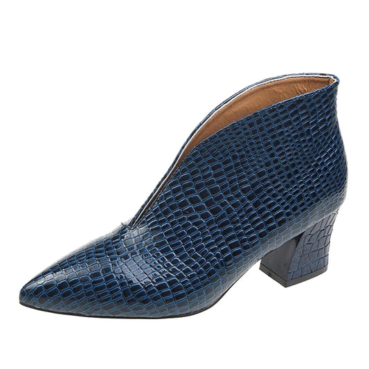 MAUREEN | Elegante enkellaarsjes met hoge blokhak