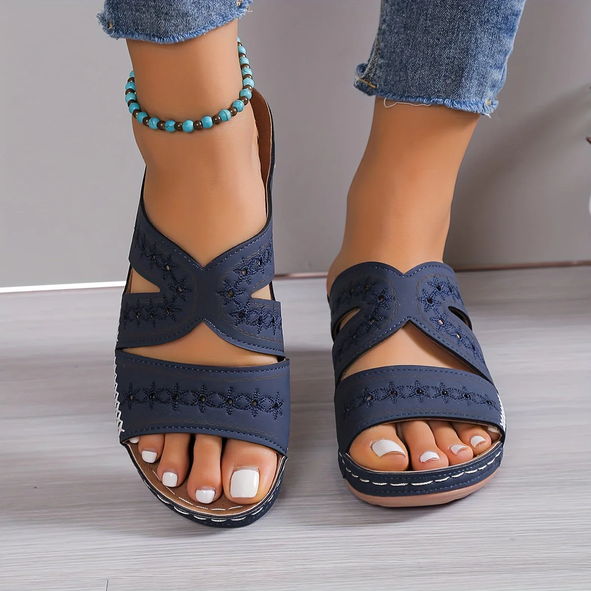 Noriva | Orthopedische Comfortslippers met Open Sleehak
