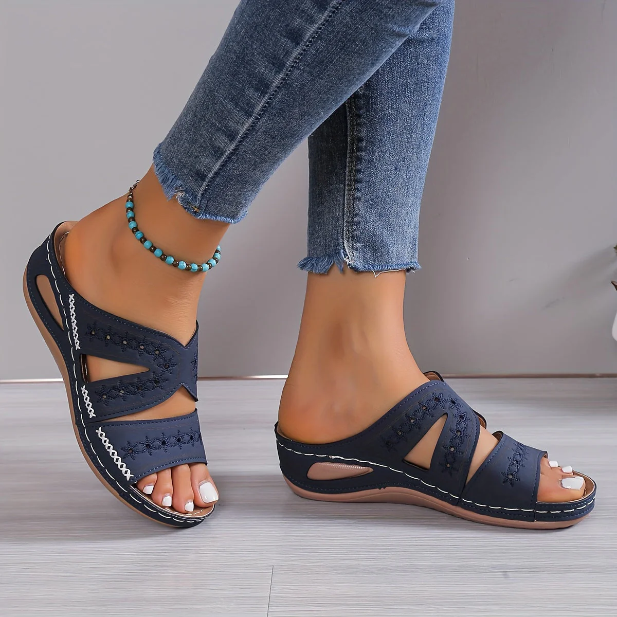 Noriva | Orthopedische Comfortslippers met Open Sleehak
