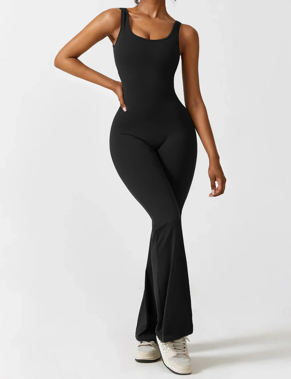 Elena Jumpsuit | Flared Fit | V-Back Design | Shaping & Comfort | Trendy Must-Have
