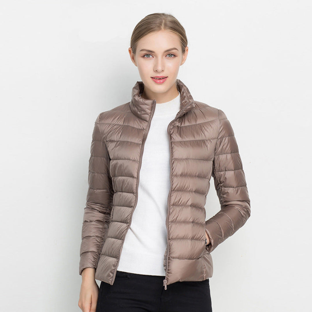 Dames Gewatteerde Jas met Lange Mouwen – Warm & Stijlvol