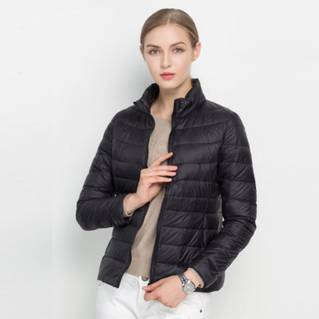 Dames Gewatteerde Jas met Lange Mouwen – Warm & Stijlvol