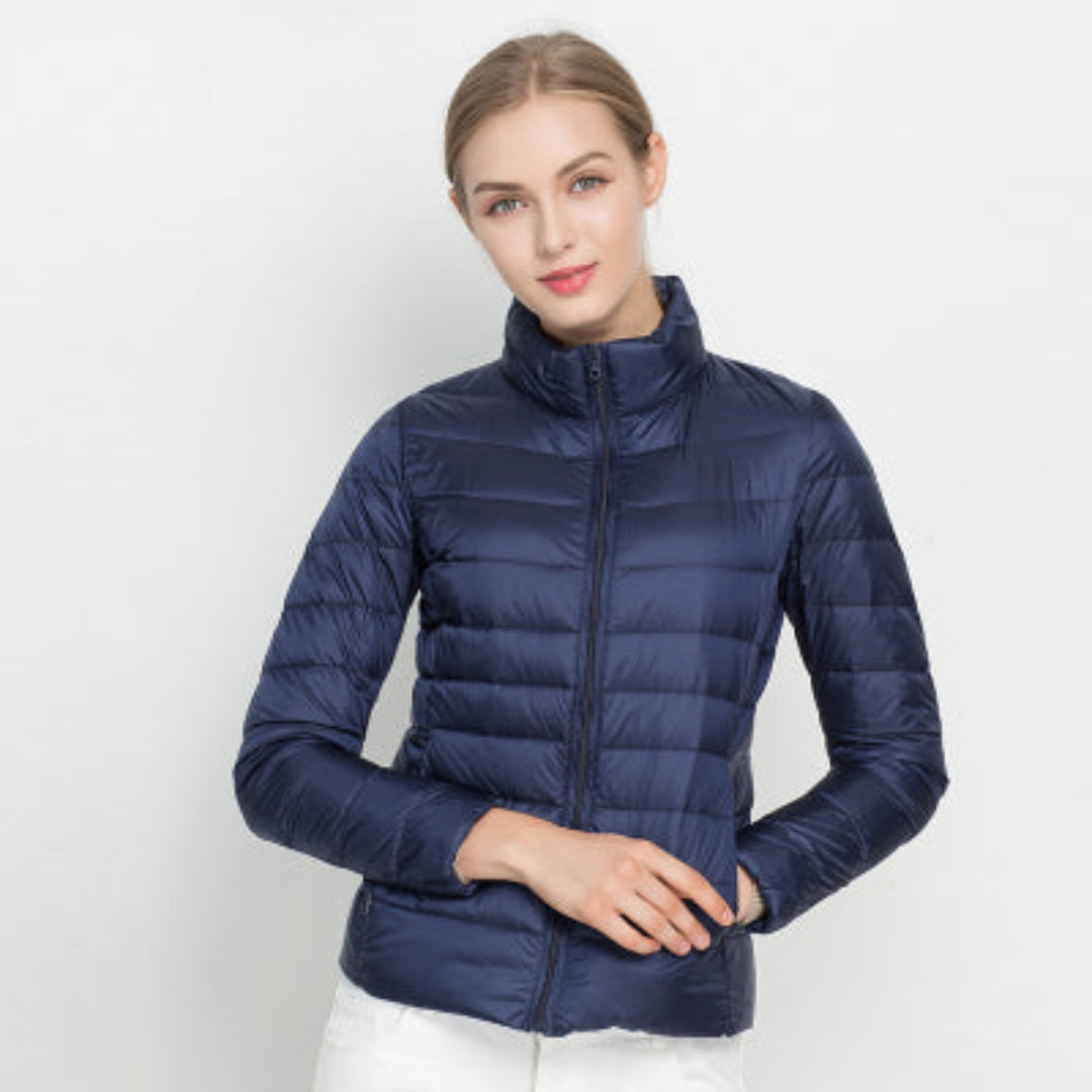 Dames Gewatteerde Jas met Lange Mouwen – Warm & Stijlvol