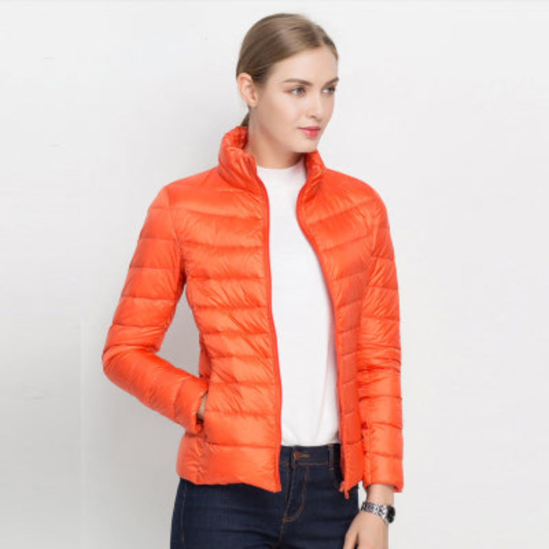 Dames Gewatteerde Jas met Lange Mouwen – Warm & Stijlvol