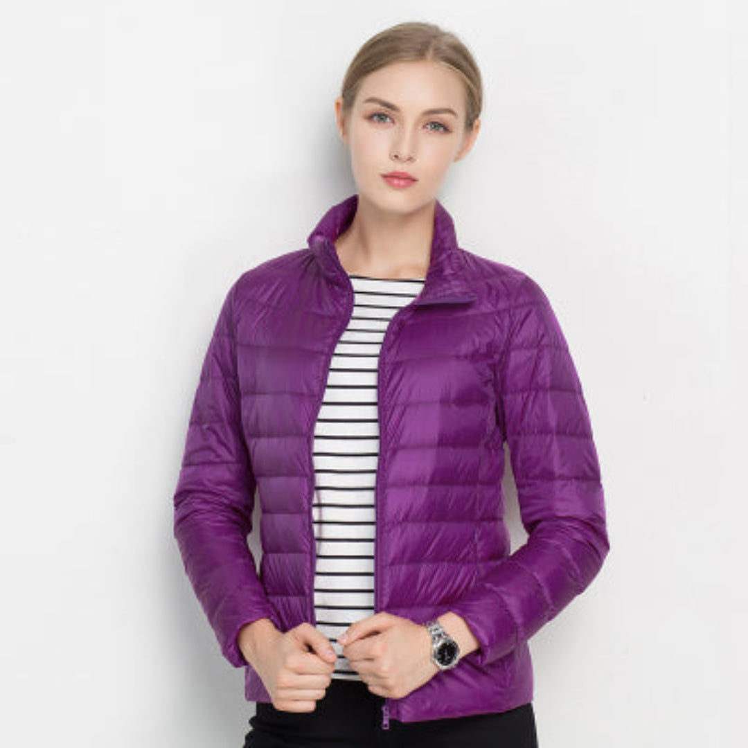 Dames Gewatteerde Jas met Lange Mouwen – Warm & Stijlvol