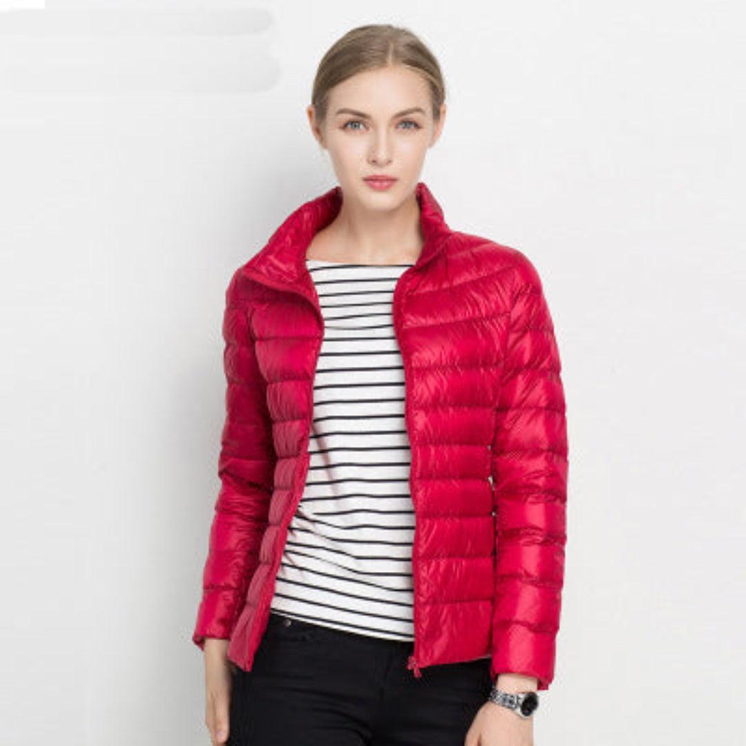 Dames Gewatteerde Jas met Lange Mouwen – Warm & Stijlvol