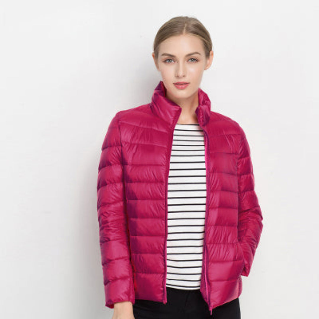 Dames Gewatteerde Jas met Lange Mouwen – Warm & Stijlvol