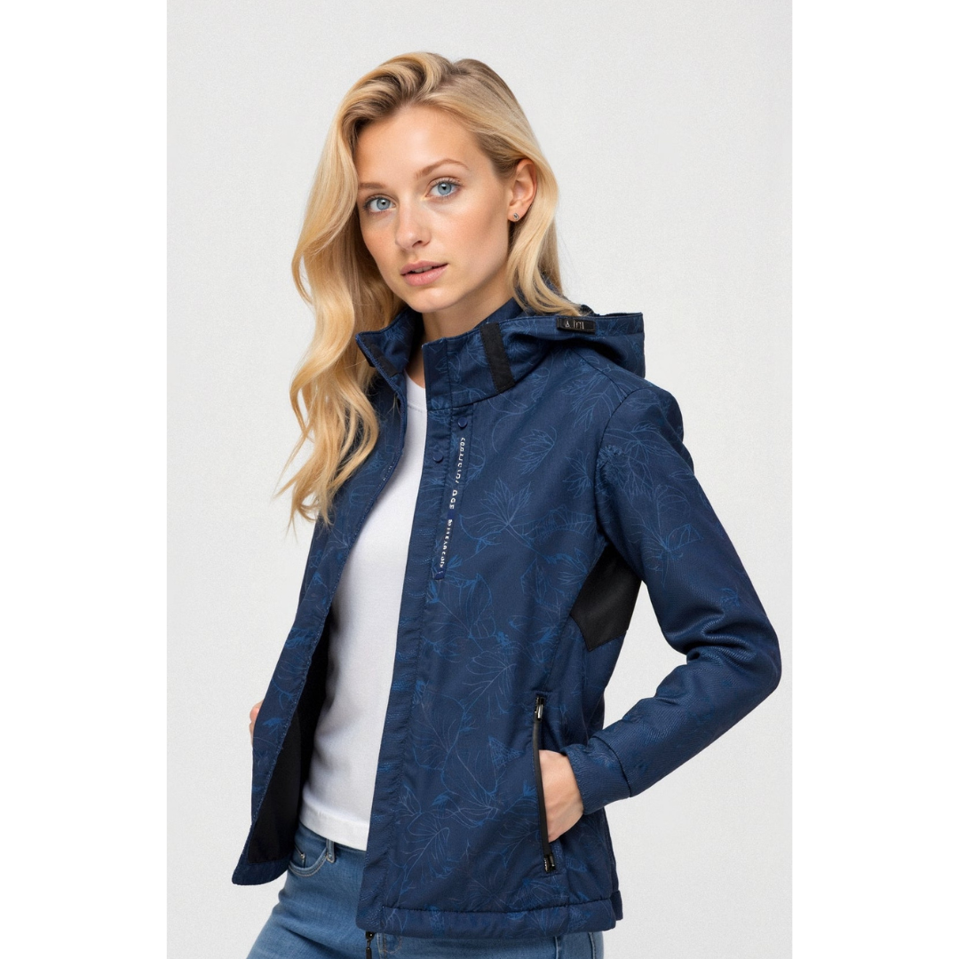Dames-Hooded Windbreaker met Rits – Licht & Sportief