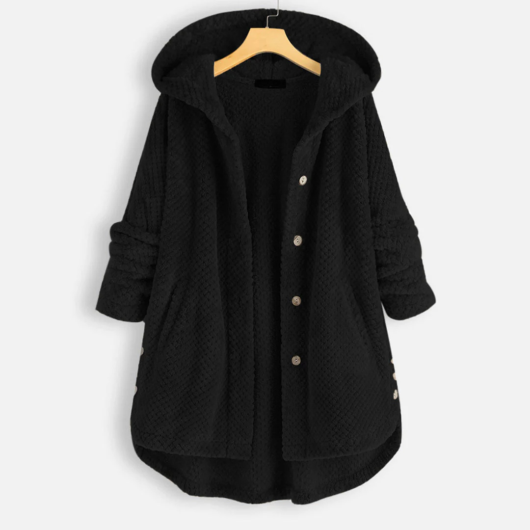 Button Down Jacke Met Kapuze Voor Dames | Warm
