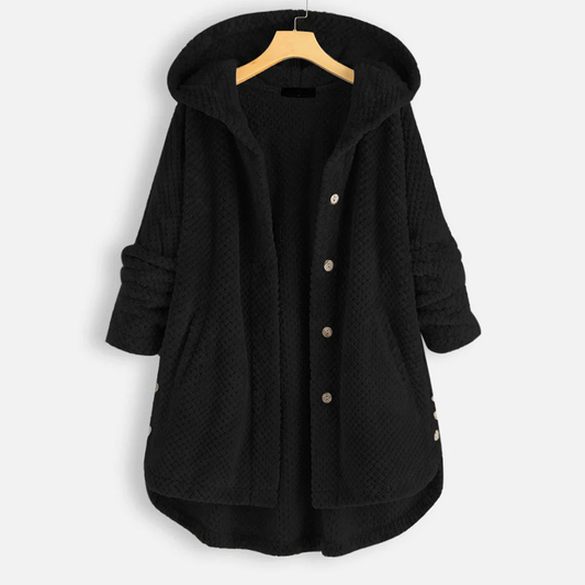 Button Down Jacke Met Kapuze Voor Dames | Warm
