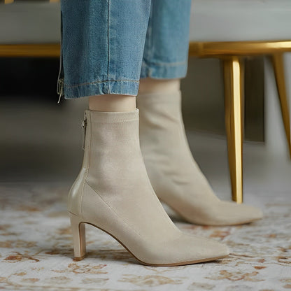 NORELLA | Elegante Enkellaarzen met Puntige Neus