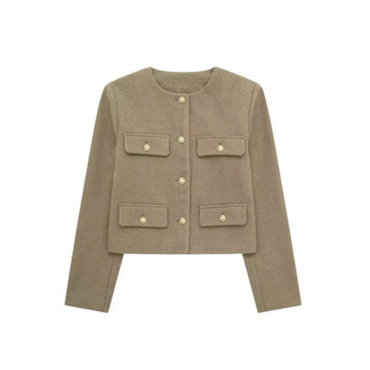 Dames Langarmjacke Vintage | Button Down