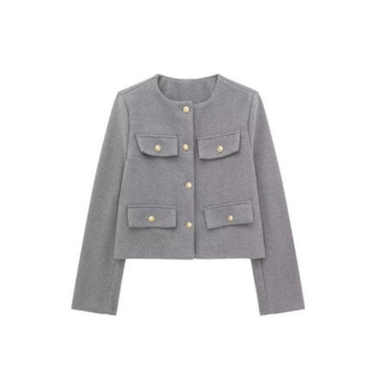 Dames Langarmjacke Vintage | Button Down