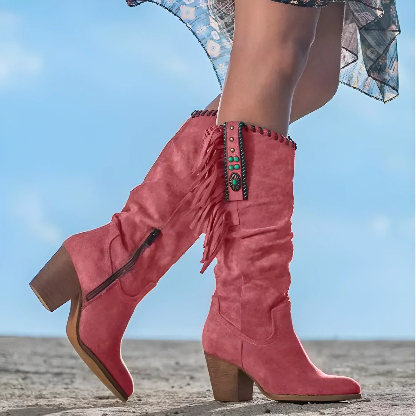 ZARENA | Leren Cowboylaarzen voor Dames