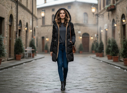 Diva Dames Jack | Leren Zwart, Luxe Geïsoleerd Design 1