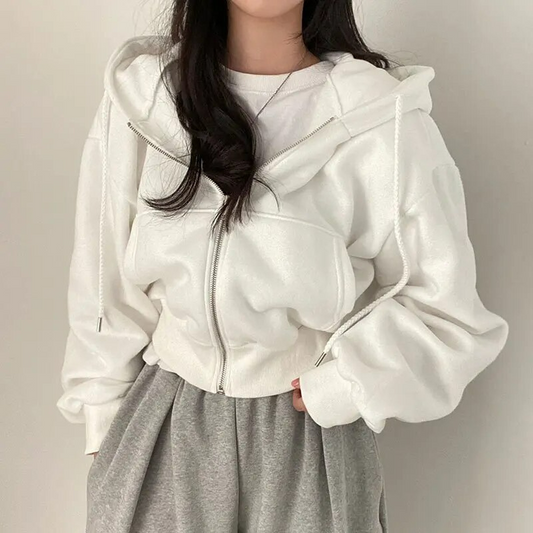 Mylah | Dames Oversized Capuchon Korte Jacket | Warm