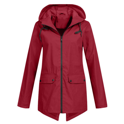 Dames Regenjack met Capuchon – Waterdicht & Modern