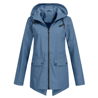 Dames Regenjack met Capuchon – Waterdicht & Modern