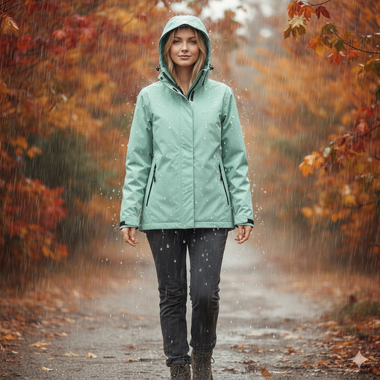 Elegante Dames Regenjas met Capuchon – Stijlvol & Weerbestendig