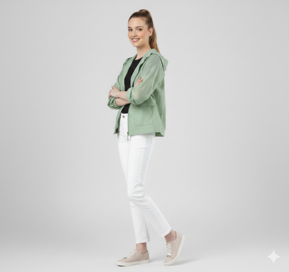 Dames Winddichte Regenjacke | Met Capuchon