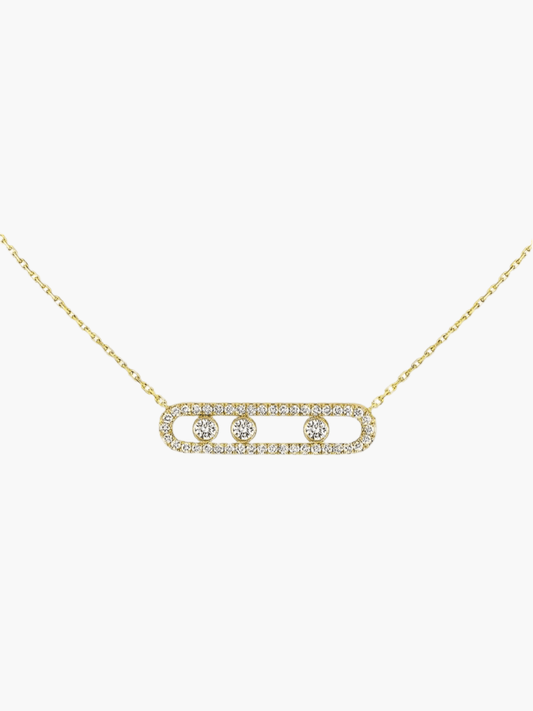 ÉLIORA | Verfijnde Ketting met Bewegende Diamanten