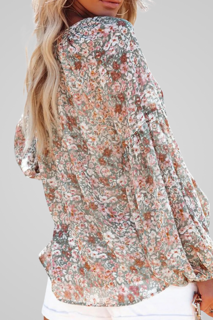 Isabel | Bloemenprint Blouse met Losvallende Pasvorm