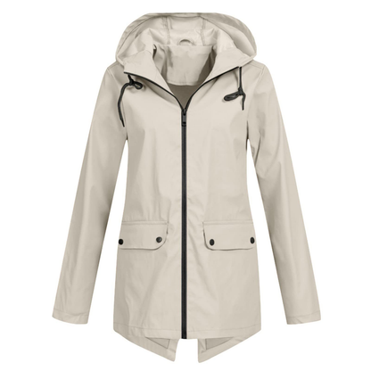 Dames Regenjack met Capuchon – Waterdicht & Modern