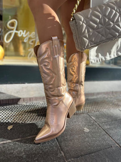 GLINTA – Metallic Cowboylaarzen met Country Flair