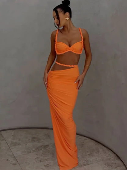 Soraya – Sexy 2-delige Bandage Set met Ruched Rok
