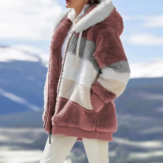 Dames Fleece Jas | Met Capuchon