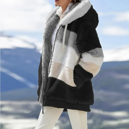 Dames Fleece Jas | Met Capuchon
